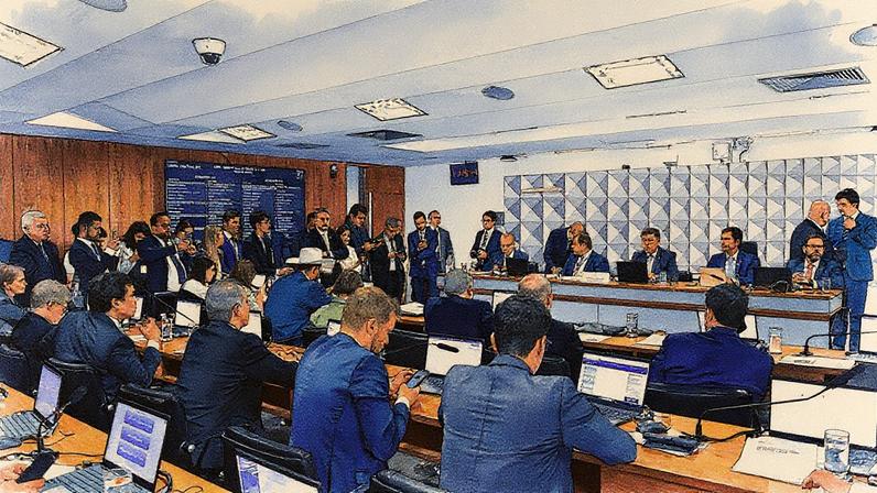 Comissão Parlamentar Mista de Inquérito do INSS - 2025 (CPMI - INSS) realiza reunião para instalação e eleição da comissão. O objetivo da comissão é investigar fraudes no Instituto Nacional do Seguro Social (INSS), envolvendo descontos irregulares em benefícios de aposentados e pensionistas. A CMPI é formada por senadores e deputados, num total de 32 titulares e igual número de suplentes. Mesa: senador Rogerio Marinho (PL-RN); presidente da CPMI - INSS, senador Carlos Viana (Podemos-MG); deputado Duarte Jr. (PSB-MA); senador Jorge Seif (PL-SC). (Foto: Saulo Cruz/Agência Senado/Divulgação)