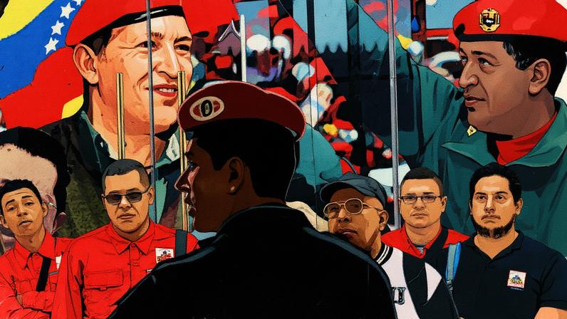 Membro da guarda presidencial discursa durante dia de orientação para recrutamento da Milícia Nacional Bolivariana em Caracas (Foto: Reprodução)