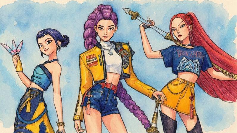 Zoey, Rumi e Mira, de 'Guerreiras do K-pop' (Foto: Netflix/Divulgação)