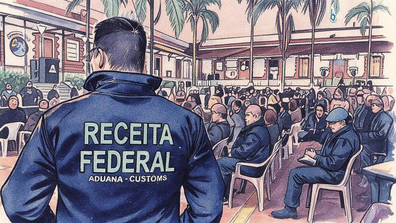 Agentes da Polícia Federal, da Receita Federal e policiais que participaram da Operação Carbono Oculto, em São Paulo (Foto: Divulgação Receita Federal)