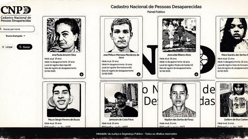 Cadastro Nacional de Pessoas Desaparecidas tem informações de pessoas desaparecidas (Foto: Reprodução/CNPD)
