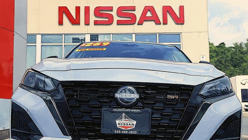 Um carro Nissan novinho é exibido no lote de vendas da Golden State Nissan em 26 de março de 2025 em Colma, Califórnia. (Foto: Justin Sullivan | Getty Images)