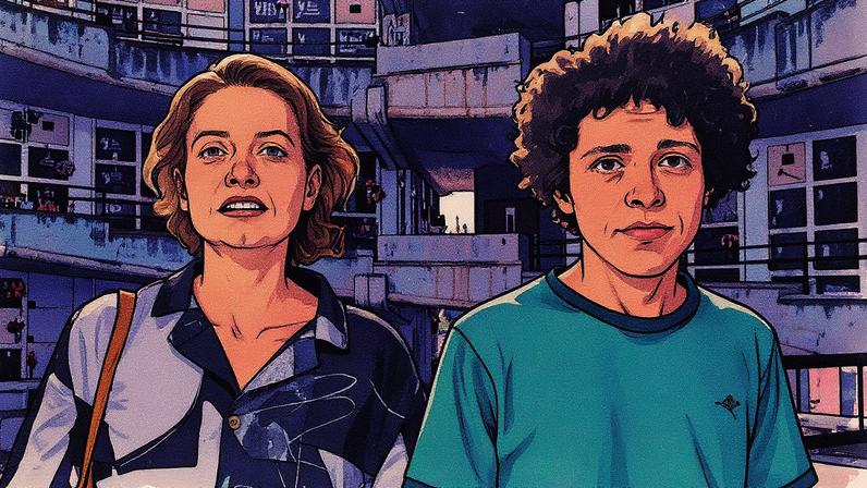 Denise Fraga e João Nunes Monteiro em 'Sonhar com Leões', de Paolo Marinou-Blanco (Foto: Divulgação)