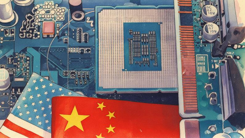 Placa de processamento com semicondutores de fabricação chinesa (Foto: Reprodução)