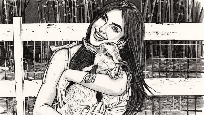A cabritinha Preta Gil, filha da cabra Ludmilla e 'neta' de Nicole Bahls (Foto: @nicolebahls)