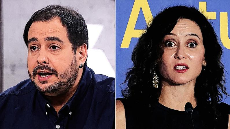 Fotomontagem de Julen Bollain e Isabel Díaz Ayuso (Foto: Reprodução)