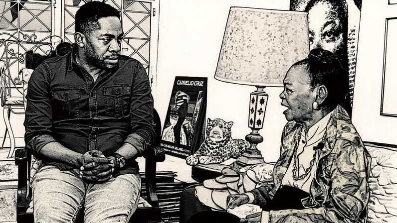 Lázaro ao lado de Ruth (Foto: Reprodução)