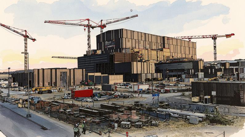 Edifício de montagem no local de construção do Iter, a maior máquina experimental de fusão nuclear, em Saint-Paul-lez-Durance, França (Foto: Gao Jing - 1.dez.23/Xinhua)