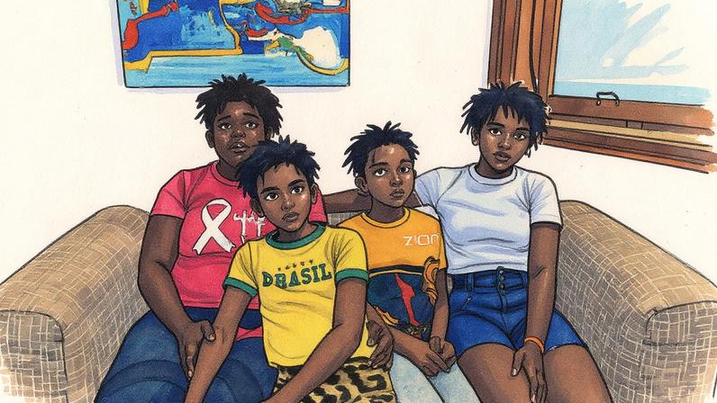 A mãe, a criança vítima e suas irmãs falaram sobre o episódio — Foto: Madson Gama
