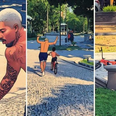 Cantor celebra momento especial ao ver filho andar de bicicleta sem rodinhas