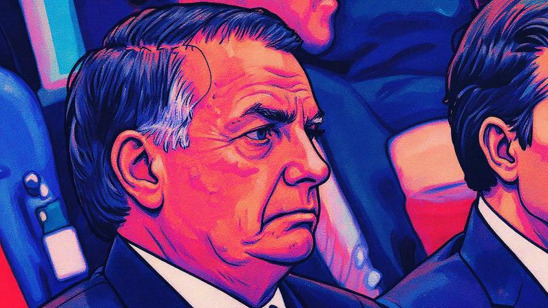 O ex-presidente Jair Bolsonaro, no primeiro dia de julgamento no STF (Foto: Antônio Augusto - 25.mar.25/Divulgação/STF)