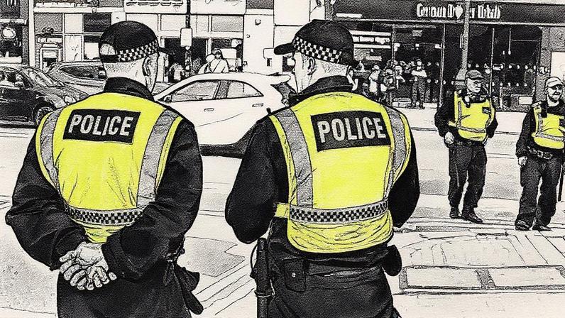 Polícia em serviço em Londres, agosto de 2024 (Foto: EPA)