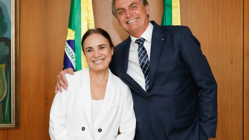 Regina Duarte e Jair Bolsonaro: (Foto: Carolina Antunes/PR)