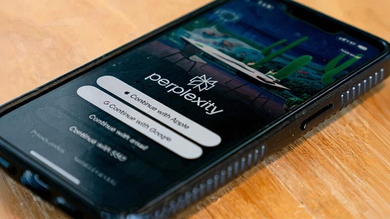 App da Perplexity, startup de IA americana (Foto: Stefani Reynolds/Bloomberg)