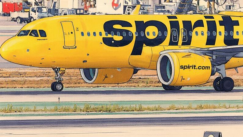 Avião Airbus A320 da Spirit Airlines táxi no Aeroporto Internacional de Los Angeles após chegada de Boston (Foto: Reprodução)