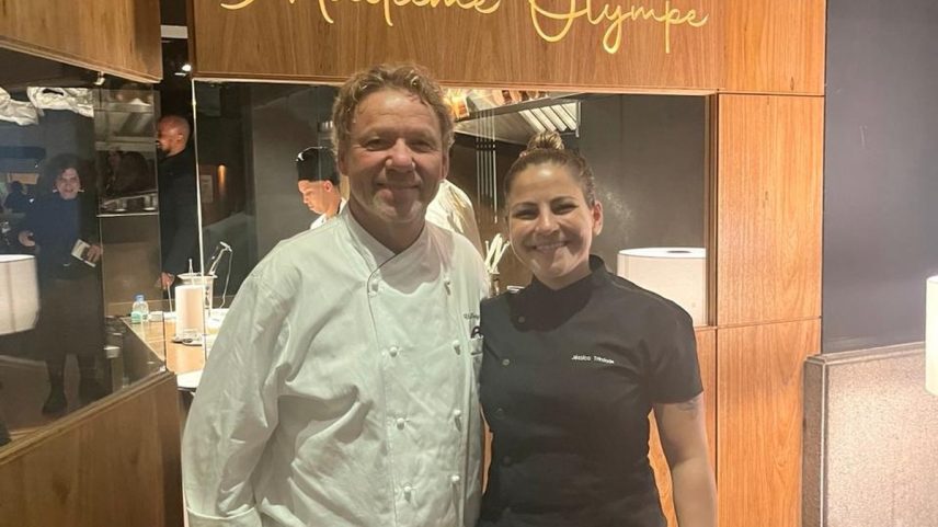Claude Troisgros e a sous chef Jessica Trindade (Foto: Luciana Fróes)