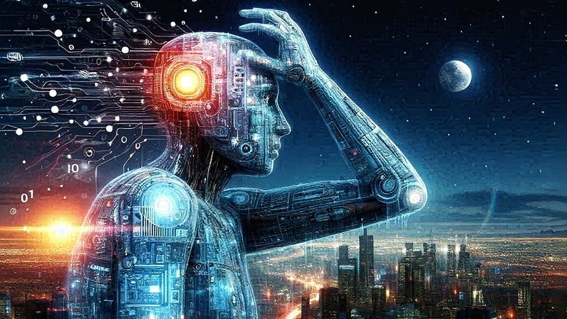 Ilustração sobre erros de inteligência artificial, feita por um sistema de criação de imagens que usa IA (Foto: Designer/Microsoft)