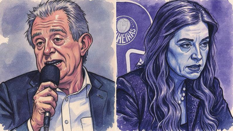 Bap e Leila, presidentes de Flamengo e Palmeiras (Foto: Gabriel de Paiva e Edilson Dantas)