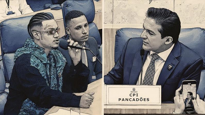 Vereador questiona youtuber sobre parlamentares ligados ao crime, mas Chavoso não responde (Foto: Reprodução)