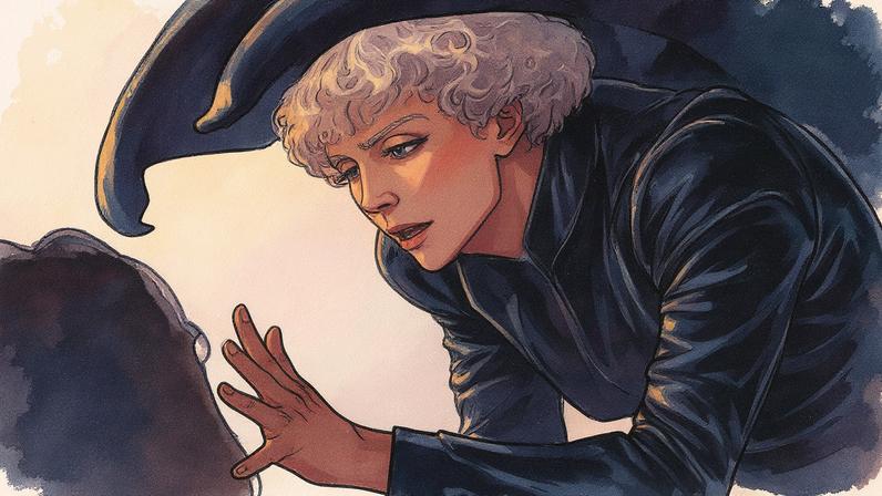 Gwendoline Christie como Lúcifer, na segunda temporada de 'Sandman'. (Foto: ED MILLER/NETFLIX)