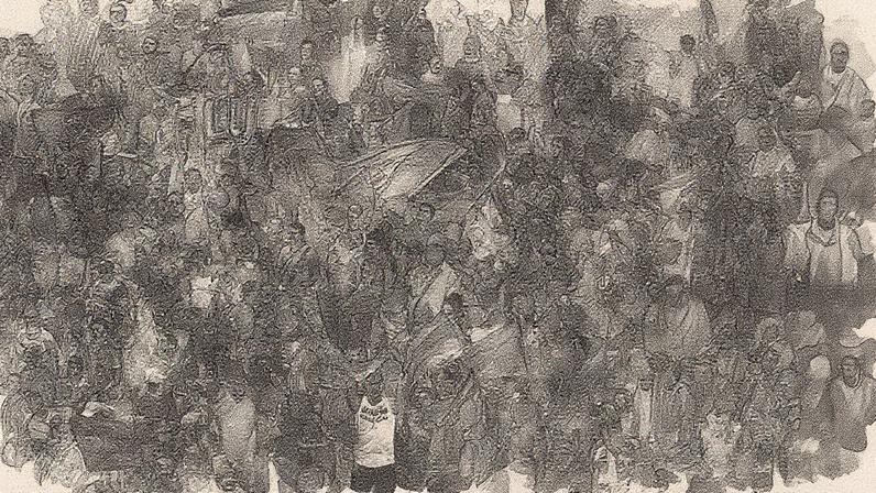 Torcida do Fluminense na partida contra o Mamelodi, em Miami (Foto: Dan Mullan/Getty Images via AFP/25.06.2025)