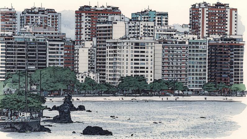 Vista da Praia de Icaraí: bairro é valorizado por quem busca imóvel de aluguel pela oferta no número de serviços e transporte público — Foto: Roberto Moreyra/26-9-2023
