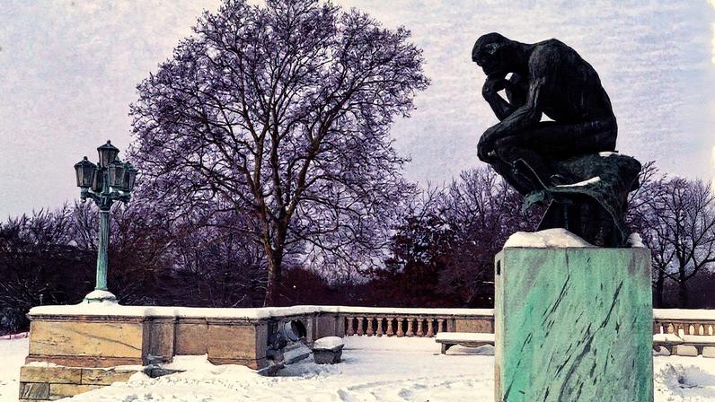 A escultura O Pensador, de Auguste Rodin (1880), no Museu de Arte de Cleveland, Ohio (Foto: Erik Drost, via Flickr)