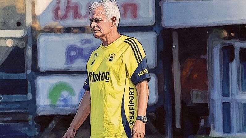 José Mourinho em treino do Fenerbahçe (Foto: Reprodução)