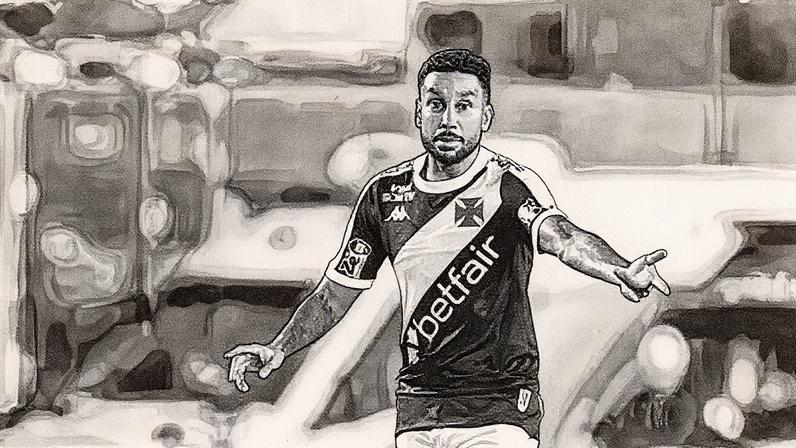 Jair, volante do Vasco, durante partida (Foto: Reprodução)