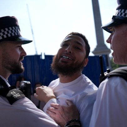Manifestantes protestam em Londres contra reconhecimento da Palestina pelo Reino Unido