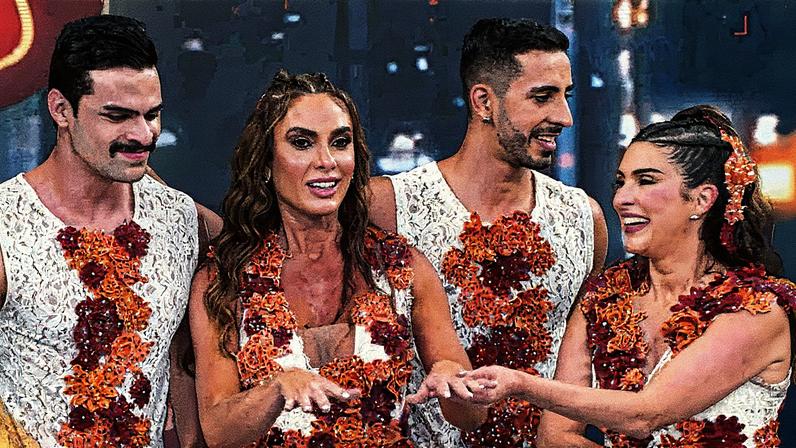 Nicole Bahls tem tremedeira durante apresentação na Dança dos Famosos (Foto: Reprodução)