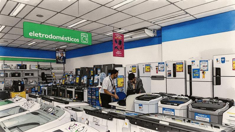 Loja de eletrodomésticos em São Paulo: 70,4% dos domicílios no Brasil têm máquina de lavar (Foto: Tuane Fernandes/Bloomberg)