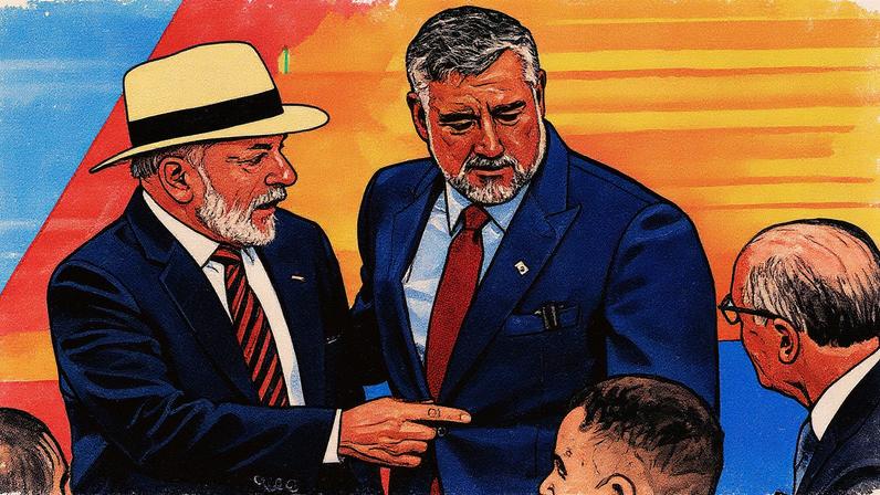 Presidente Lula na Cerimônia de posse de Sidônio Palmeira no cargo de Ministro da Secretaria de Comunicação Social da Presidência da República. (Foto: Brenno Carvalho / Agência O Globo)