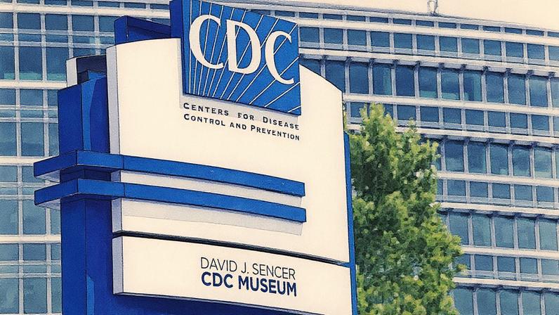 Placa do CDC localizada na entrada do campus Roybal, em Atlanta, Georgia, EUA (Foto: Reprodução)