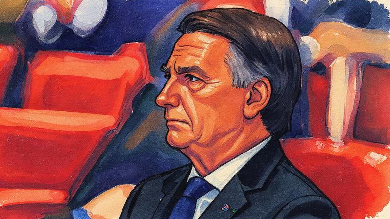 O ex-presidente Jair Bolsonaro durante interrogatório no STF (Foto: Ton Molina/STF/09-06-2025)