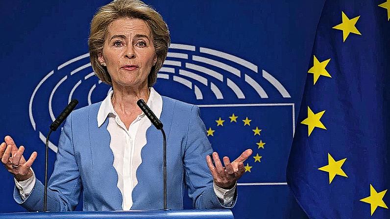 Após ataque russo em Kiev, Ursula von der Leyen dialoga com presidentes da Ucrânia e EUA e exige que Vladimir Putin inicie negociações de paz justas. (Foto: Reprodução)