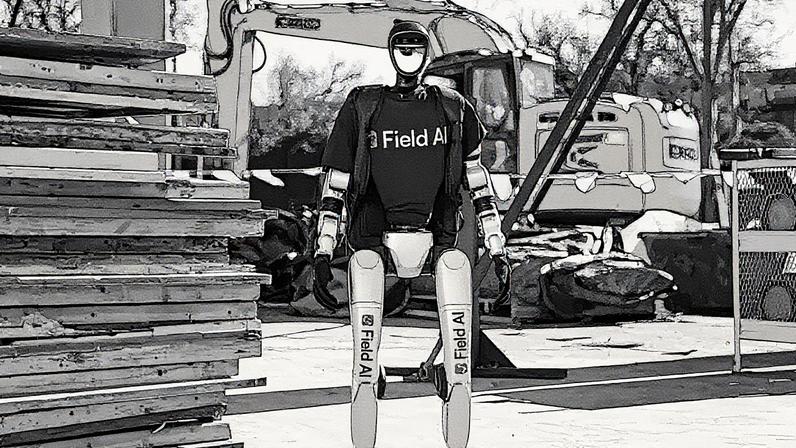 Um robô da FieldAI. (Foto: FieldAI)