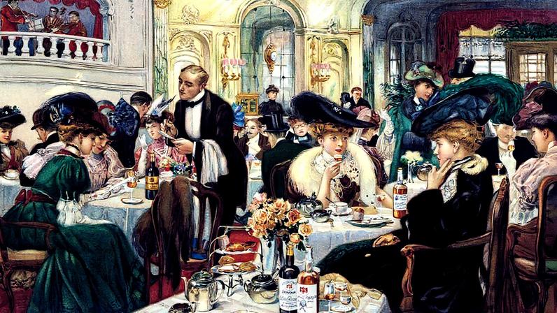 Póster de uma cena elegante de 1900 (Foto: Reprodução)