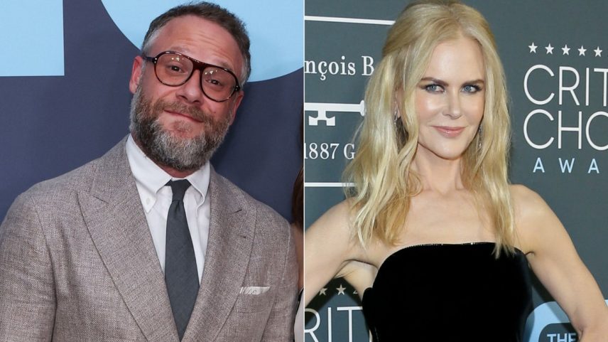 Seth Rogen e Nicole Kidman (Foto: AFP)