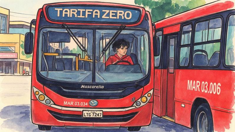 Ônibus com tarifa zero em Maricá, no Rio de Janeiro (Foto: Divulgação/Prefeitura de Maricá)