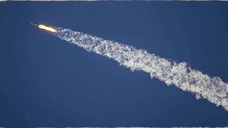 Após quatro adiamentos ou cancelamentos consecutivos desde 7 de agosto, a SpaceX lança os satélites Amazon KF-02 Kuiper na quinta tentativa em 11 de agosto de 2025, às 8h35, SLC-40, Cape Canaveral, Condado de Brevard, Flórida, EUA. (Foto: Scott Schilke | SipaUSA | AP)