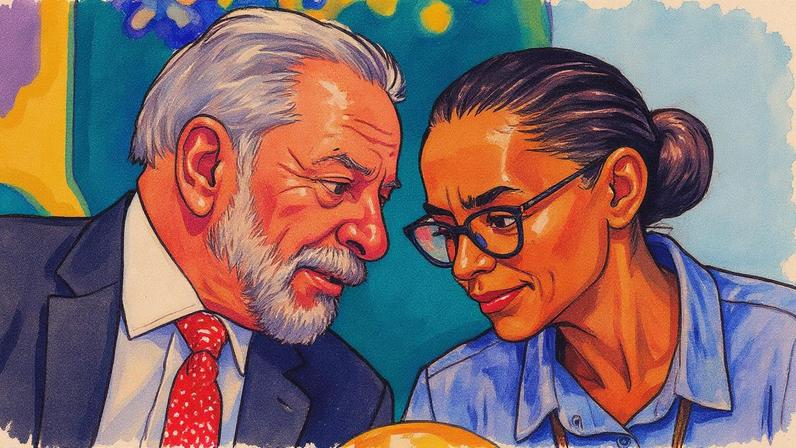Presidente Lula e Marina Silva no Palácio do Planalto (Foto: Brenno Carvalho / Agência O Globo)