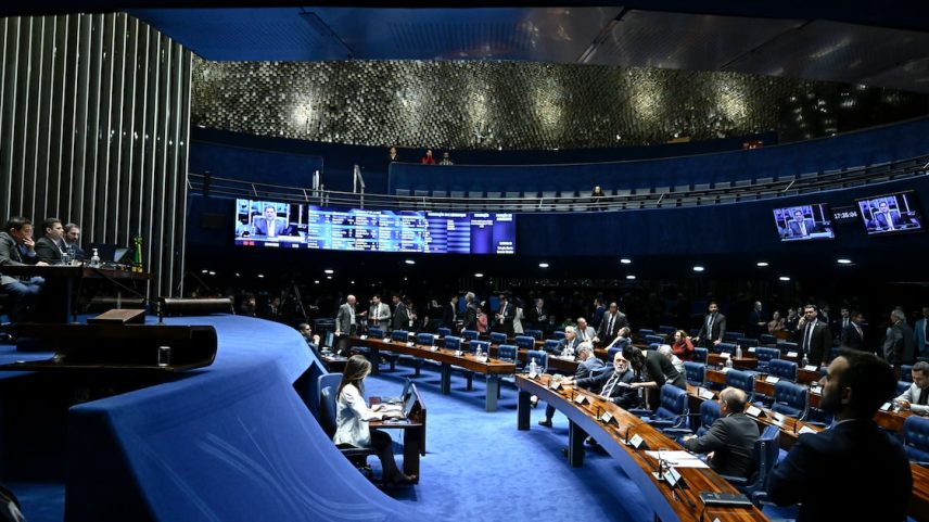 Plenário do Senado Federal, onde é decidido o destino de um ministro do STF caso seja alvo de um processo de impeachment (Foto: Andressa Anholete/Agência Senado)