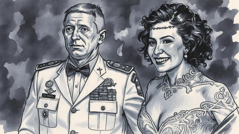 Casamento da deputada Carla Zambelli (PL-SP) com o então comandante da Força Nacional, Aginaldo de Oliveira, em 2020 (Foto: Pedro Ladeira - 15.fev.20/Folhapress)