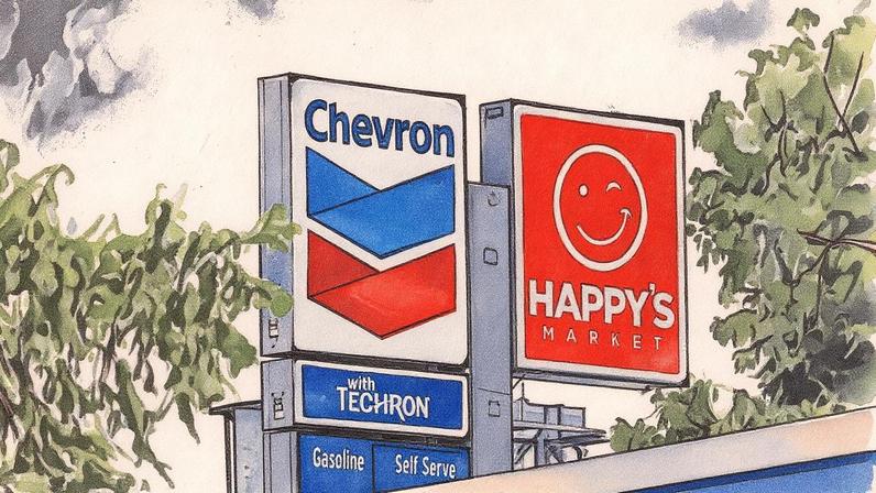 Logo da Chevron em um posto de gasolina em Dallas, Texas. (Foto: LM Otero/AP)