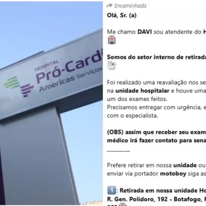 Golpe com exame falso causa pânico em paciente durante férias