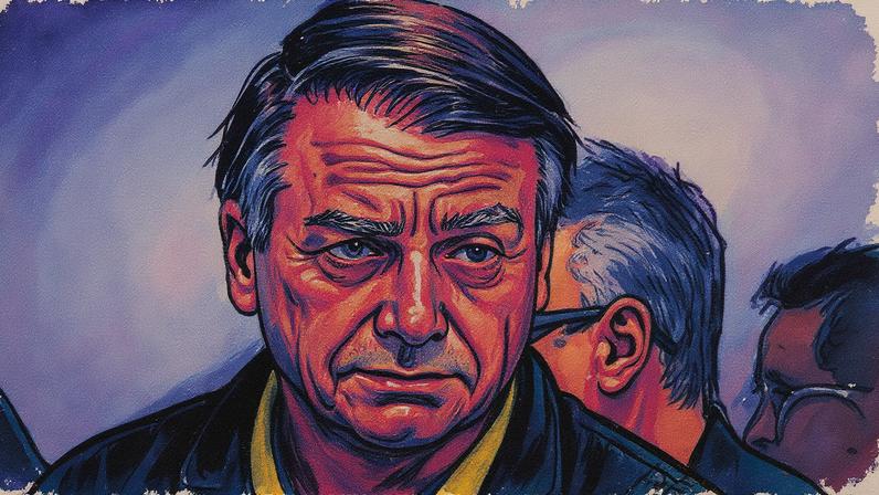 O ex-presidente Jair Bolsonaro, na sede do PL (Foto: Brenno Carvalho/Agência O Globo/24-07-2025)