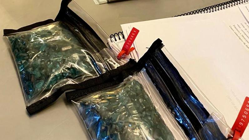 Esmeraldas apreendidas com empresário na Operação Ícaro. (Foto: Reprodução)