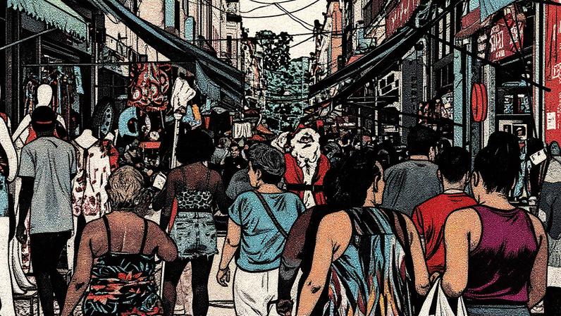 Compras de véspera de Natal no Saara, no centro do Rio. (Foto: Leo Martins)