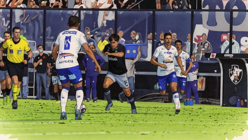 Jogadores do CSA de Maceió, em partida contra o Vasco; clube alagoano foi beneficiado por emendas (Foto: Alexandre Cassiano/O GLOBO)